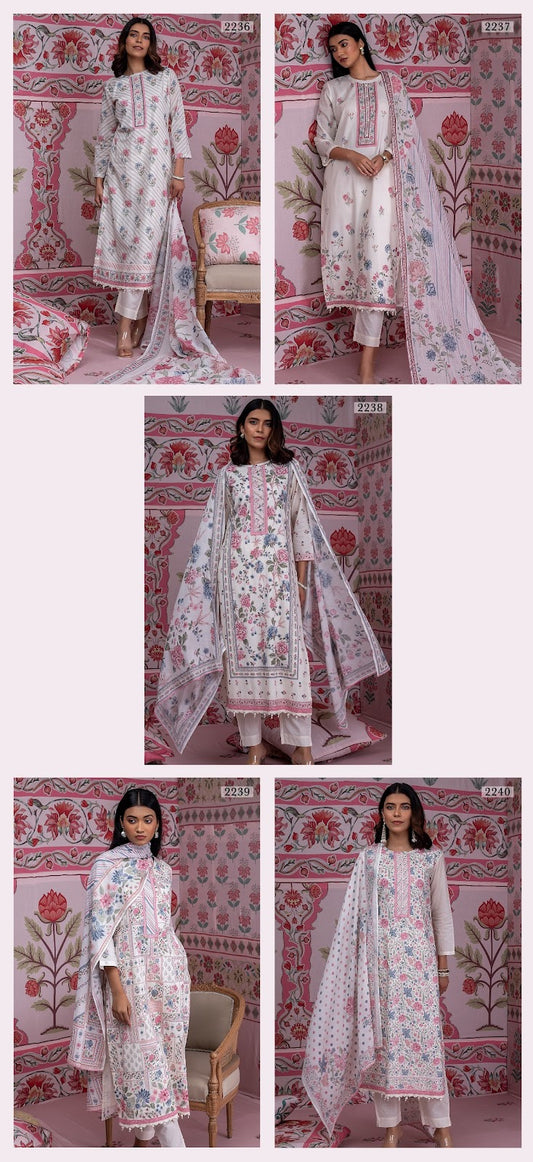 Afrozeh Naariti Pure Cotton Pant Style Suits Wholesaler Gujarat