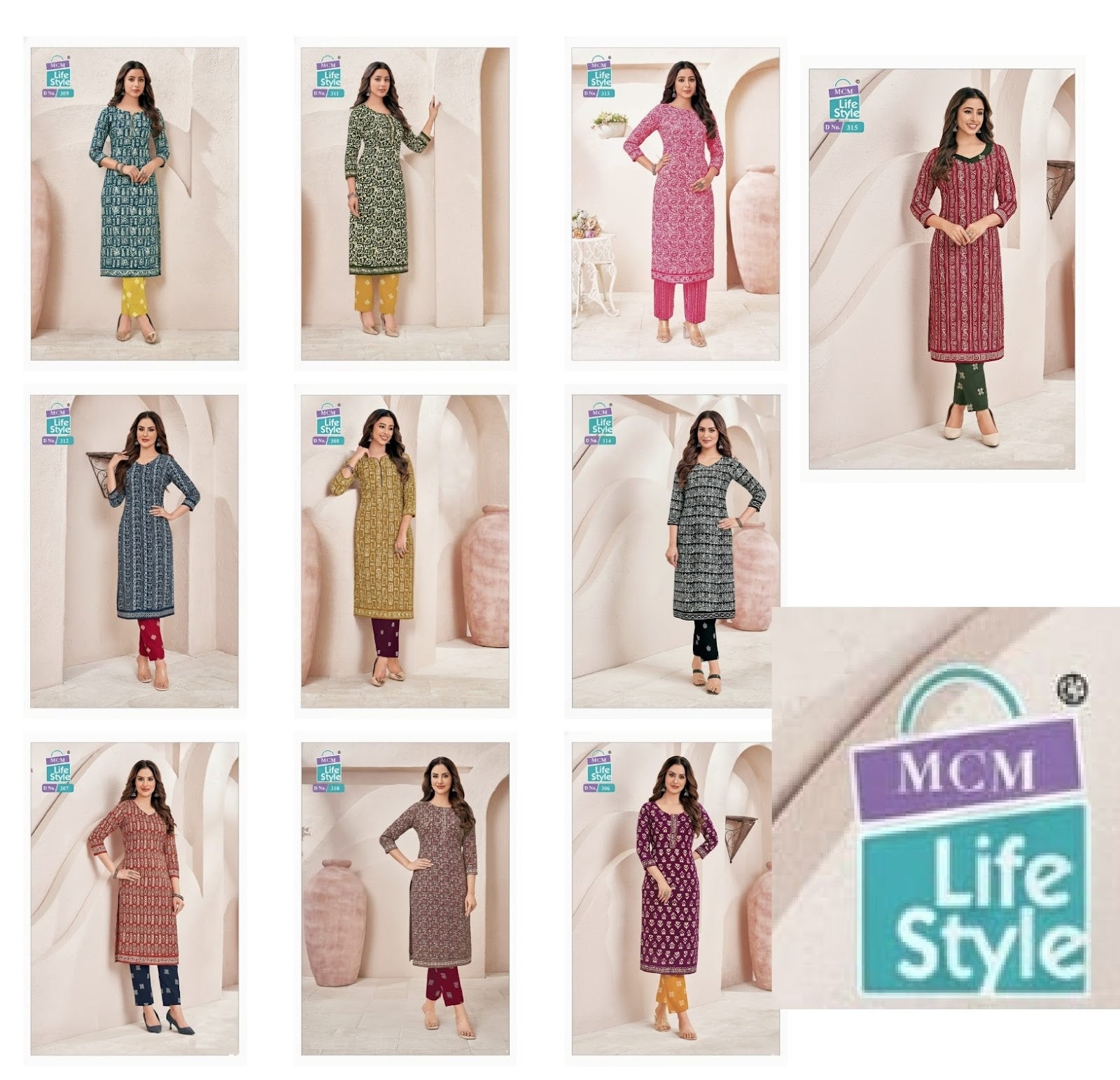 Batik Vol 1 Mcm Lifestyle Cotton Kurti Pant Set Manufacturer