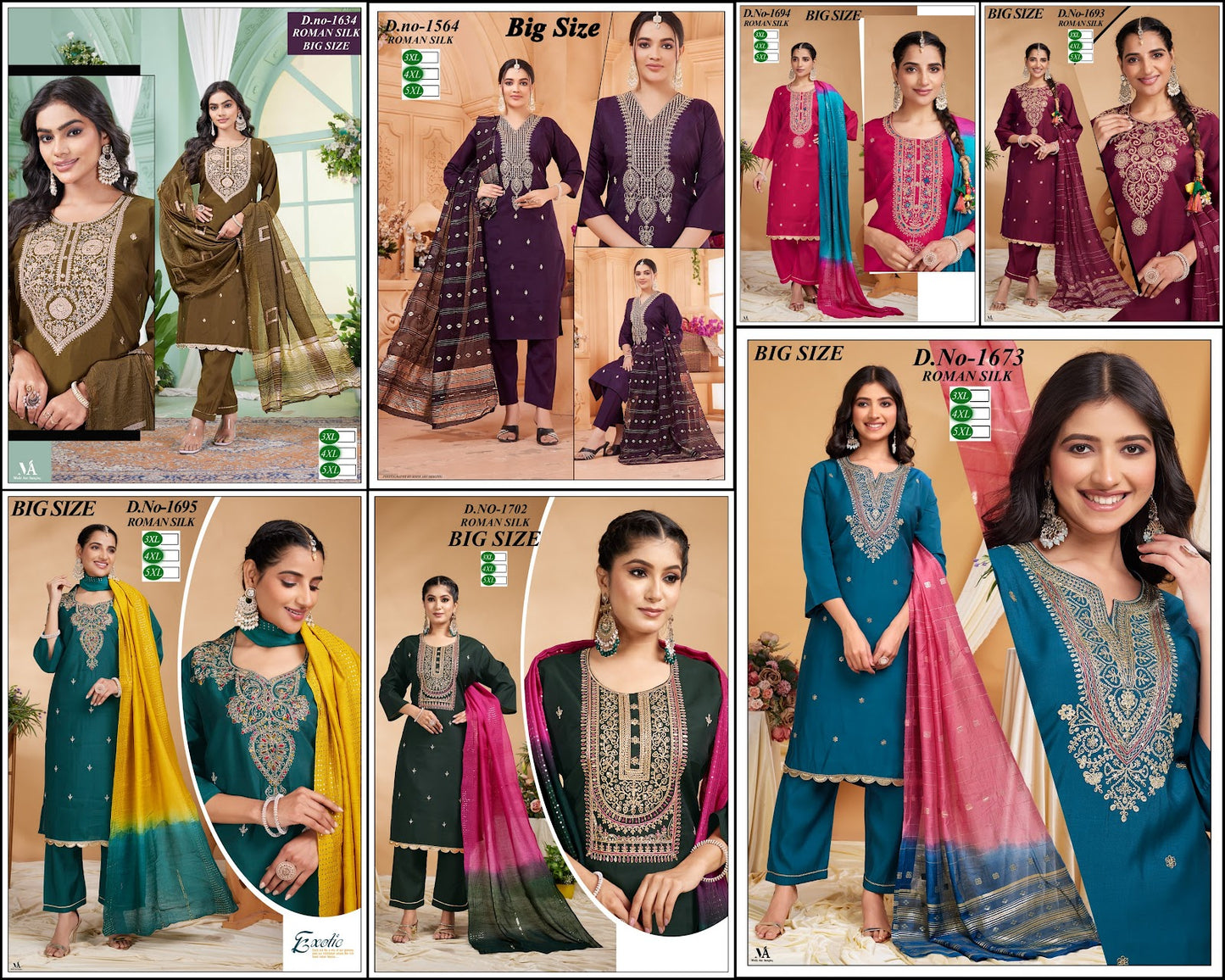 Big Size 2306 Knk Roman Silk Readymade Pant Style Suits Supplier Gujarat