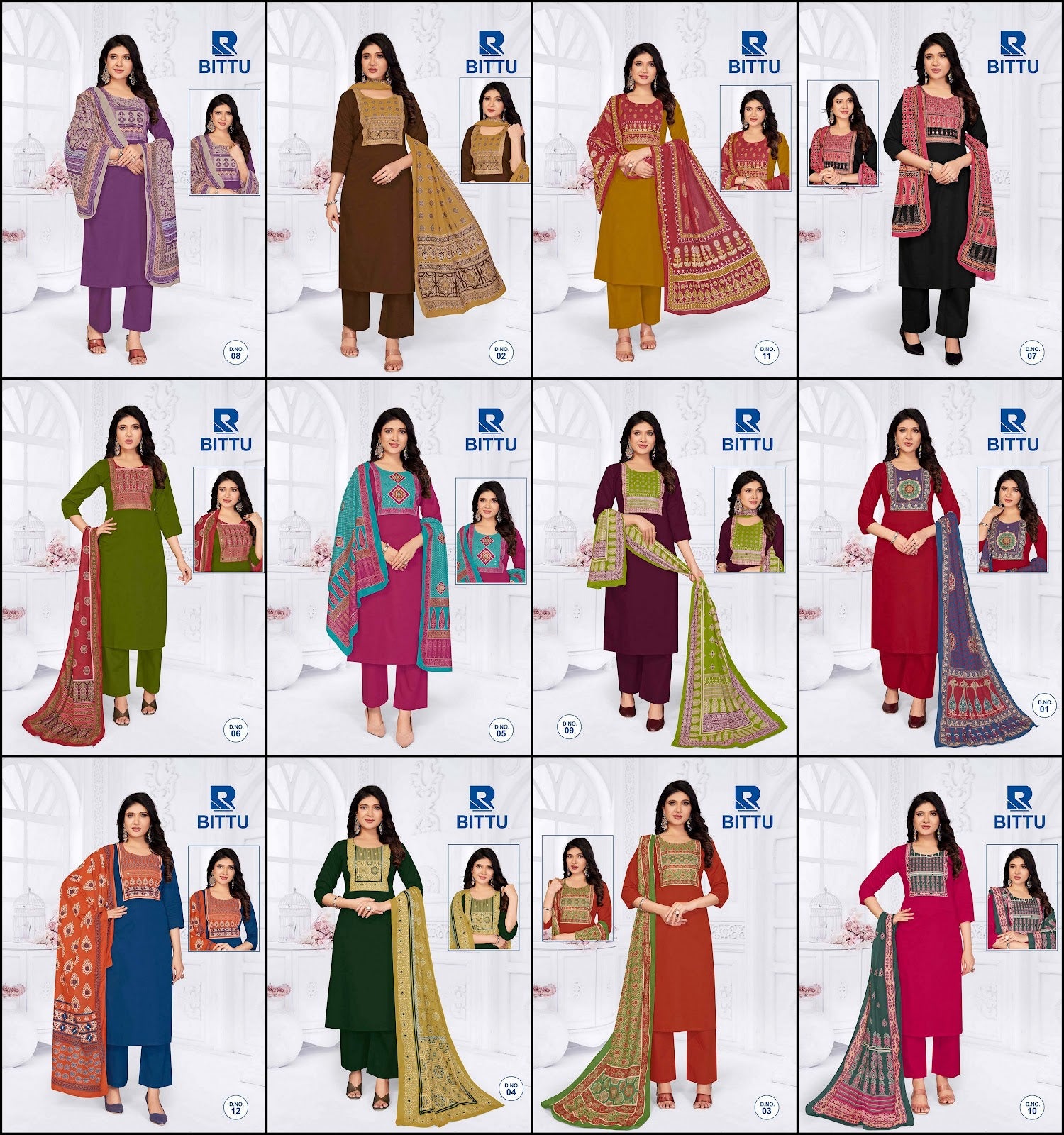 Bittu Dhabu Raashi Readymade Cotton Pant Suits Supplier Ahmedabad