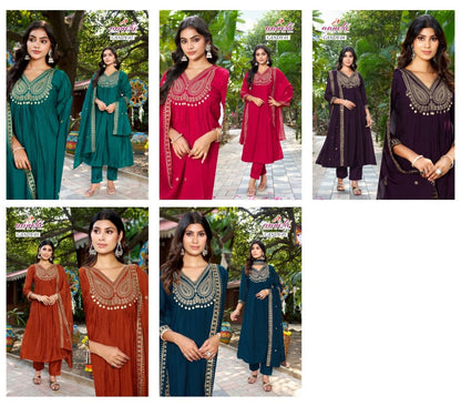 Candy Aanchi Chanderi Readymade Anarkali Suits Manufacturer Gujarat