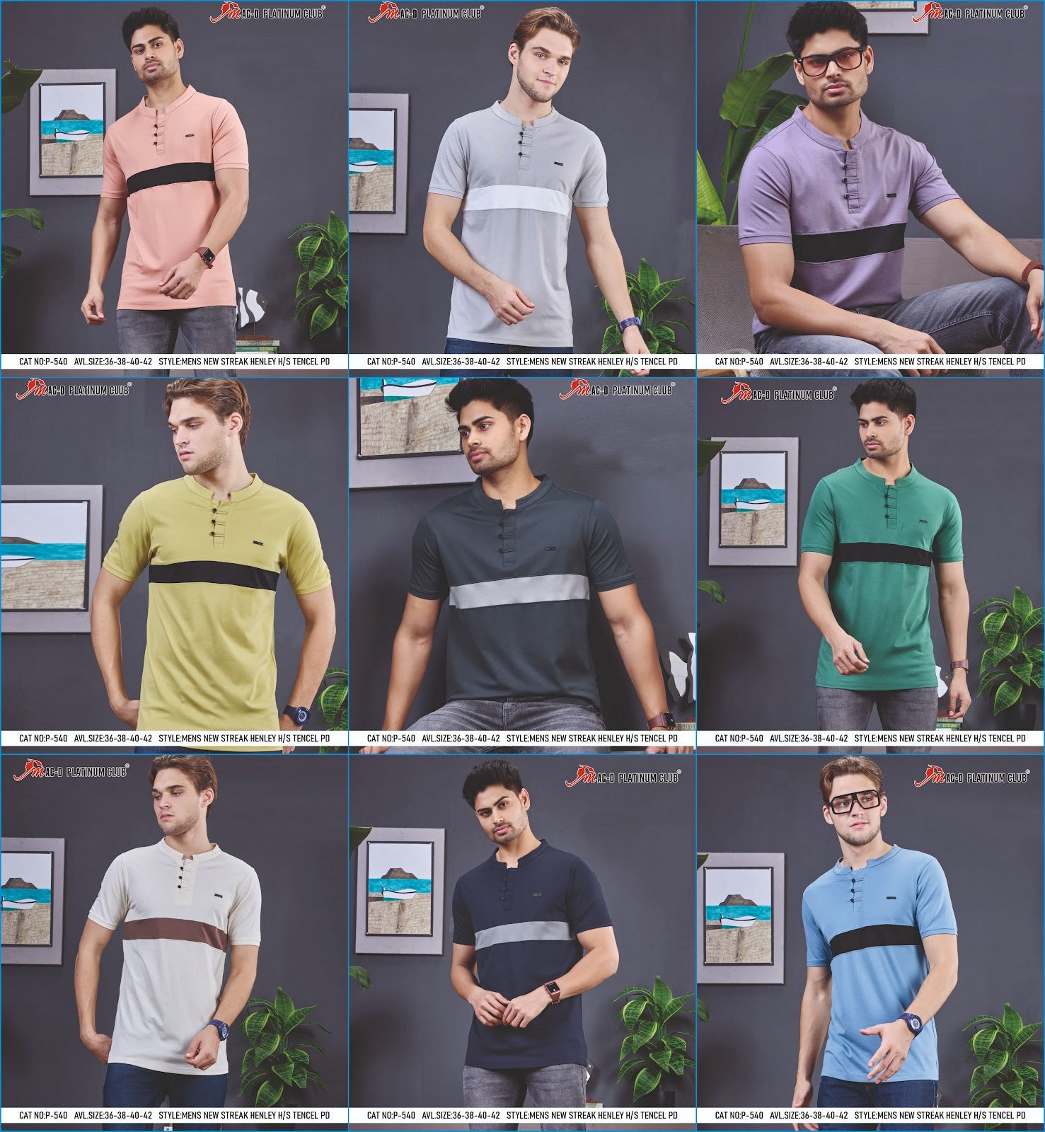 Cat No P 540 Mac D Tencil Mens Tshirts Manufacturer