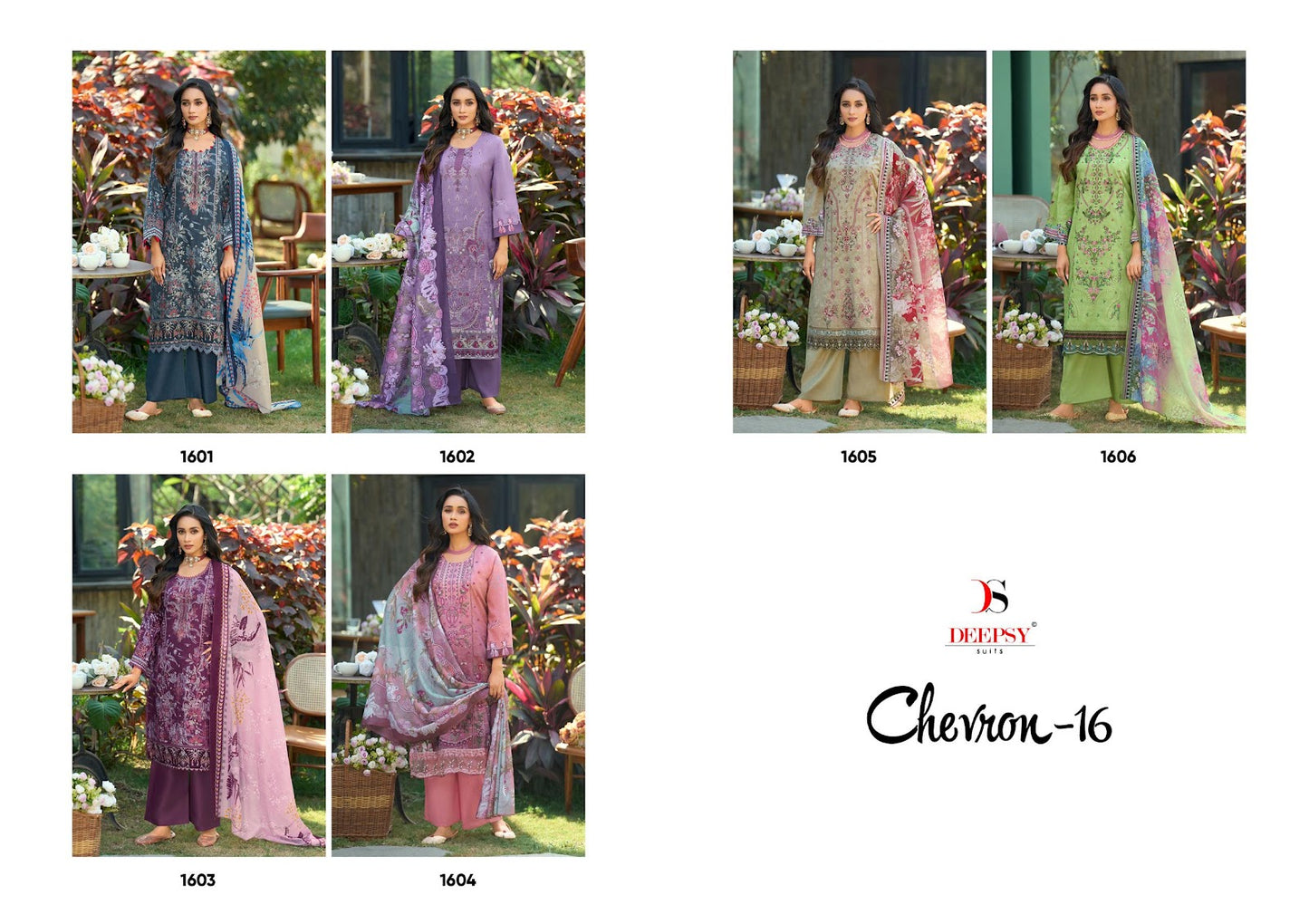 Chevron 16 Deepsy Cotton Pakistani Patch Work Suits Supplier Ahmedabad