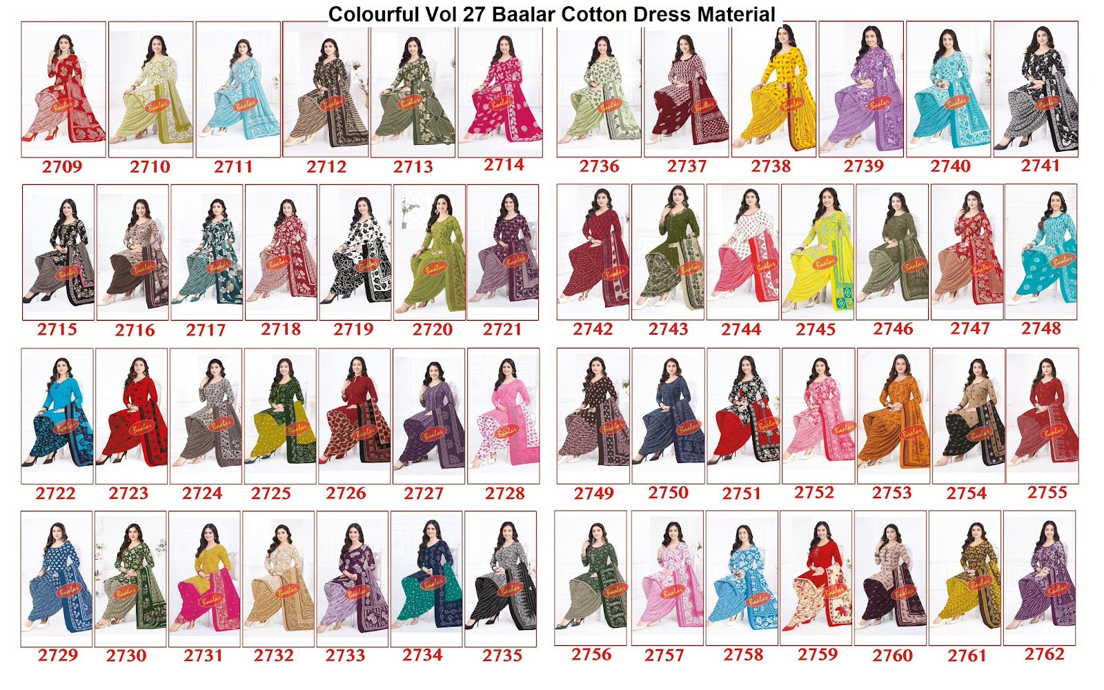 Colourful Vol 27 Baalar Cotton Dress Material Wholesale Price