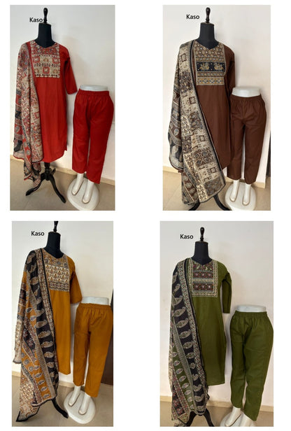 Cotton 161225 Kaso Readymade Pant Style Suits Exporter