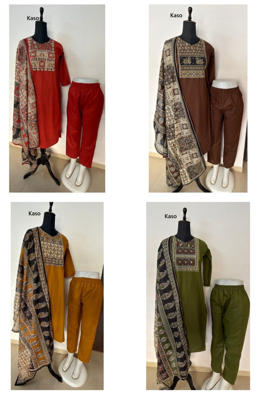 Cotton 161225 Kaso Readymade Pant Style Suits Exporter