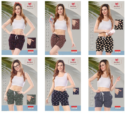 Design 2283 Naira Kavyansika Hosiery Cotton Women Shorts Supplier India