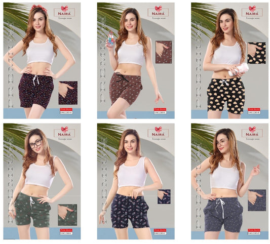 Design 2283 Naira Kavyansika Hosiery Cotton Women Shorts Supplier India