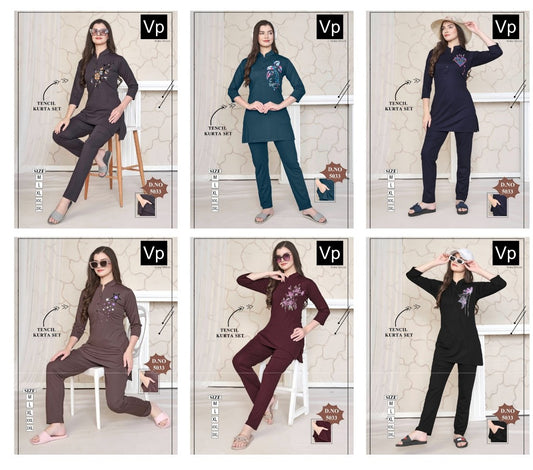 Design 5033 111125 Vp Tencil Kurta Night Suits Exporter