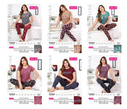 Design 689 Kavyansika Cotton Pyjama Night Suits Exporter Ahmedabad