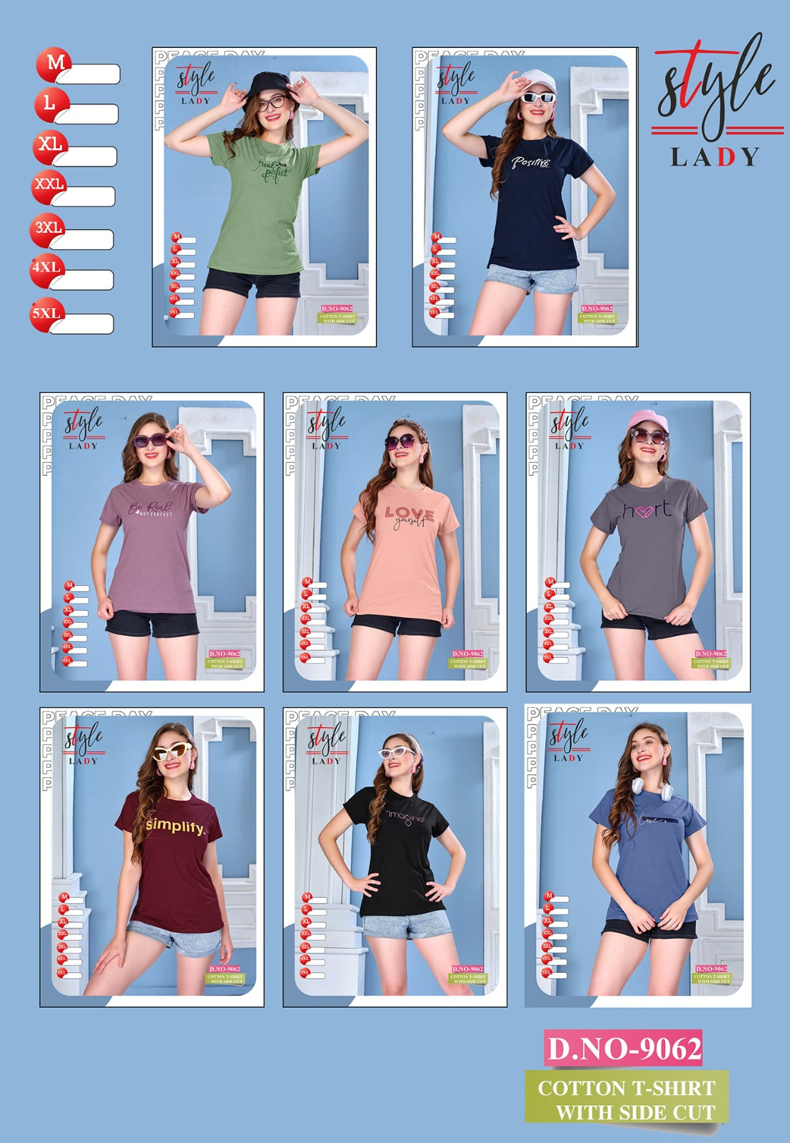 Design 9062 Ladys Cotton Women Tshirt Manufacturer