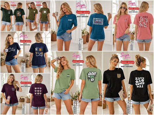 Down Shoulder 010626 Amiti Hosiery Sinker Women Oversized Tshirt Wholesaler India