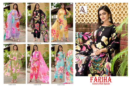 Fariha Alok Muslin Karachi Salwar Suits Supplier Ahmedabad