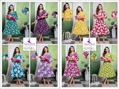 God Gift Vol 4 Mayra Reyon Feeding Kurtis Wholesale Price