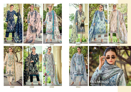Gulmohar Vol 37 Ishaal Prints Lawn Karachi Salwar Suits Exporter India