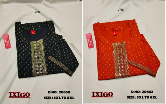 Ixigo 1311 Jnx Rayon Kurtis Manufacturer Ahmedabad
