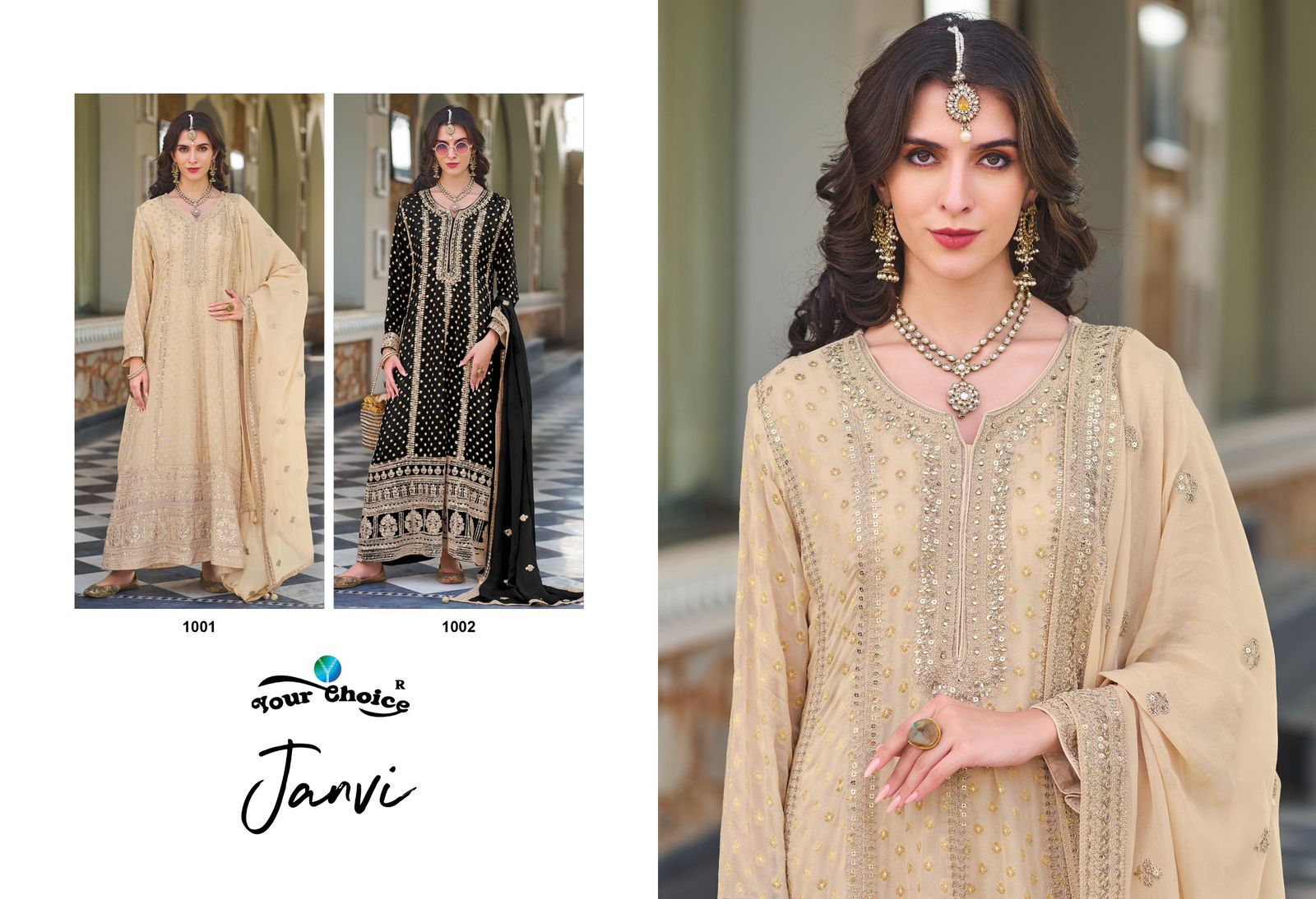 Janvi Your Choice Chinon Pakistani Readymade Suits Exporter Ahmedabad