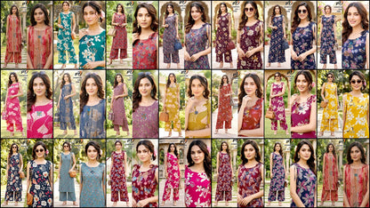Jhamkudi Vol 1 Pt Vertican Kurti Plazzo Set Manufacturer Ahmedabad