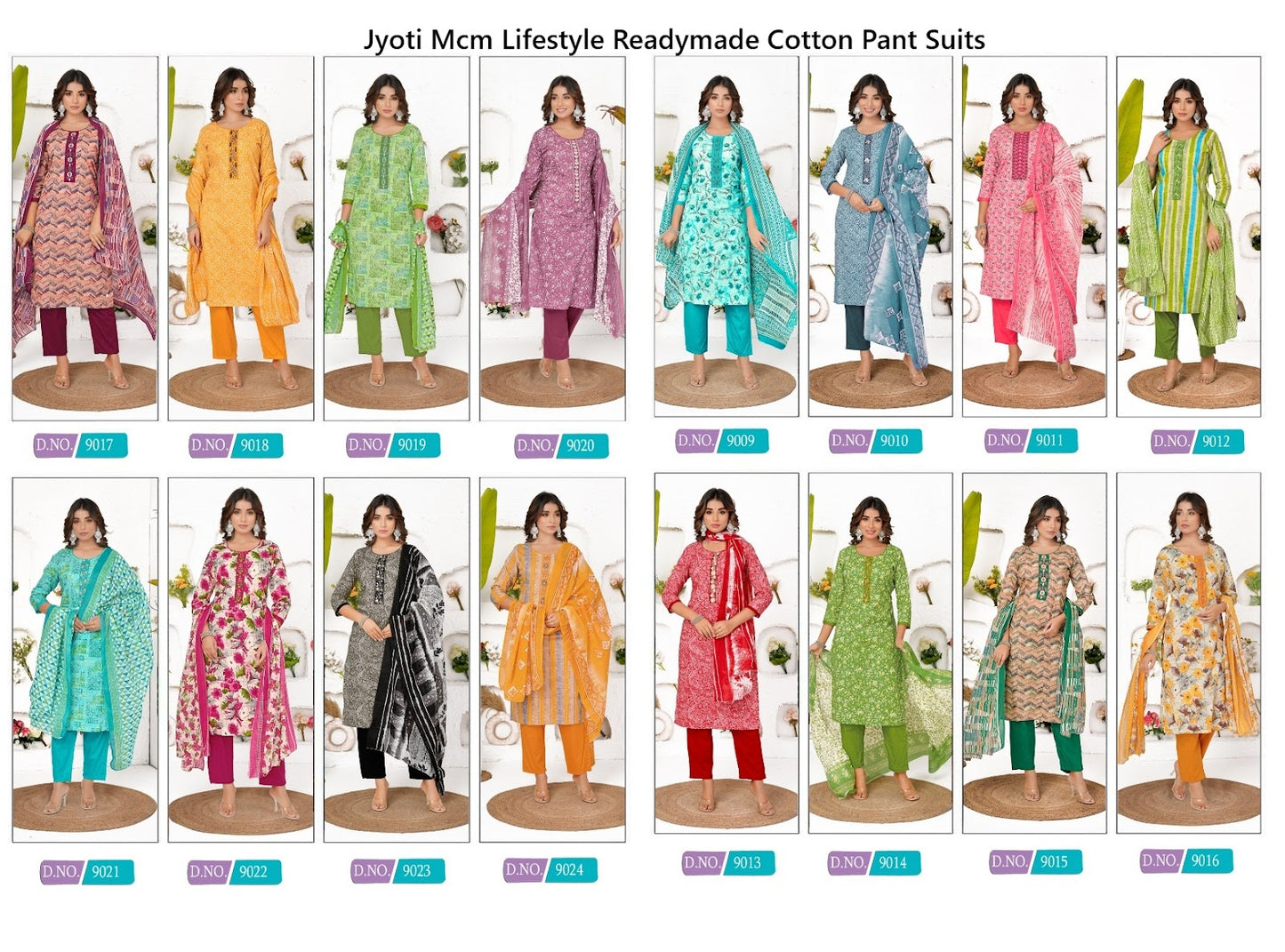 Jyoti Mcm Lifestyle Readymade Cotton Pant Suits Supplier