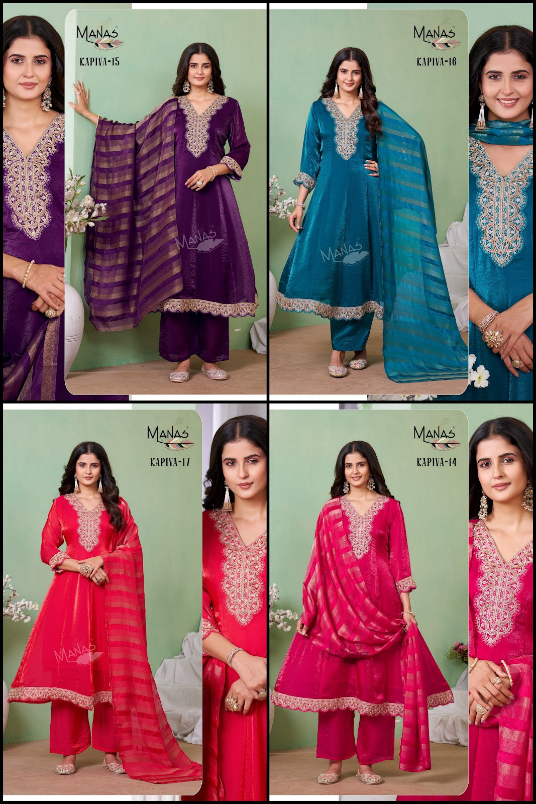 Kapiva Manas Silk Readymade Anarkali Suits Wholesale