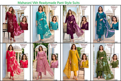 Maharani Vkh Roman Silk Readymade Pant Style Suits Wholesale