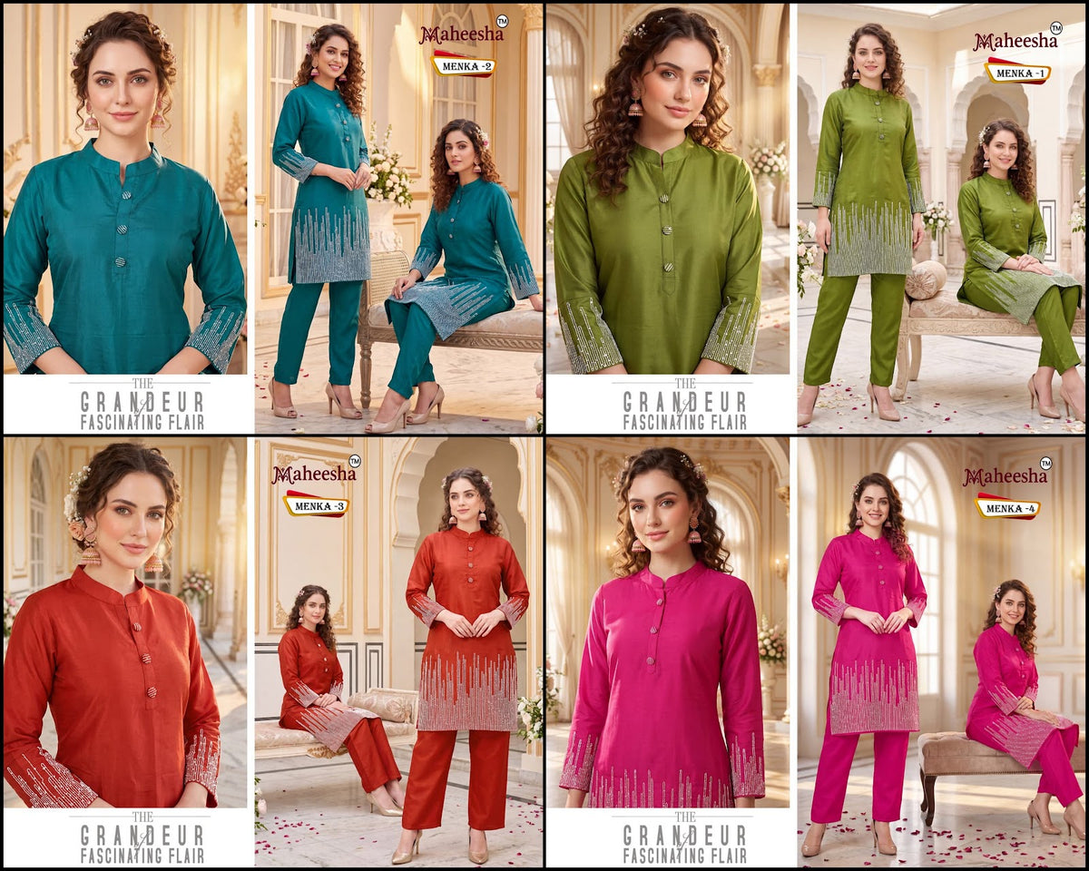 Menka Maheesha Viscose Co Ord Set Supplier Gujarat