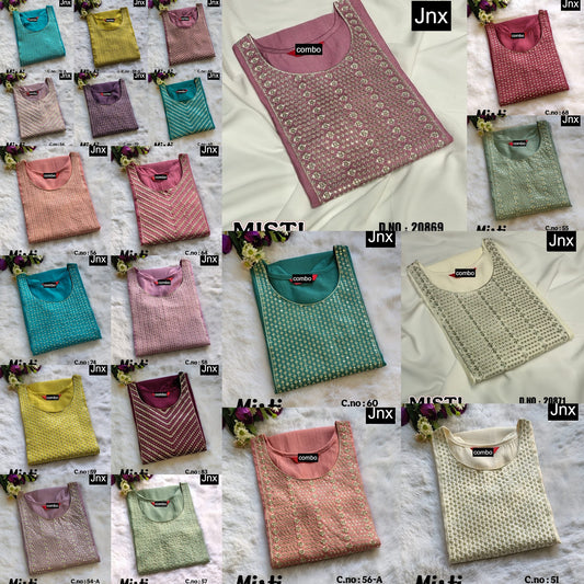 Misti 0206 Jnx Vertican Straight Cut Kurtis Wholesaler Gujarat