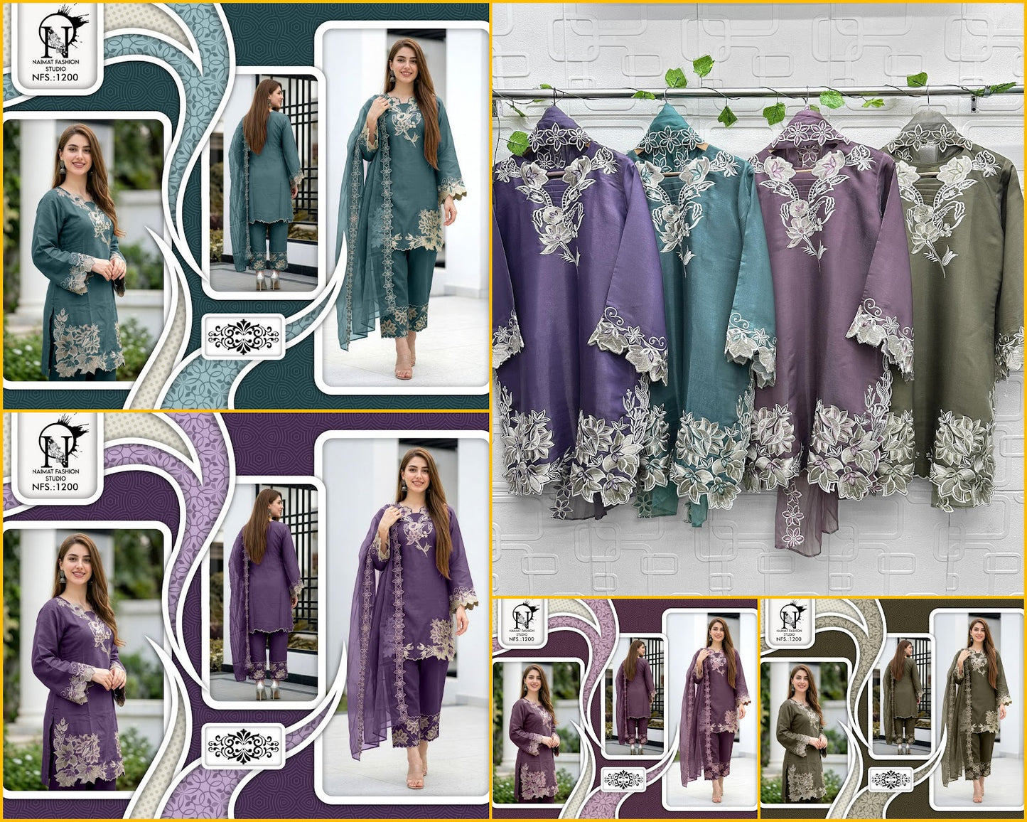 Nfs 1200 Naimat Fashion Studio Roman Pakistani Readymade Suits Supplier Ahmedabad
