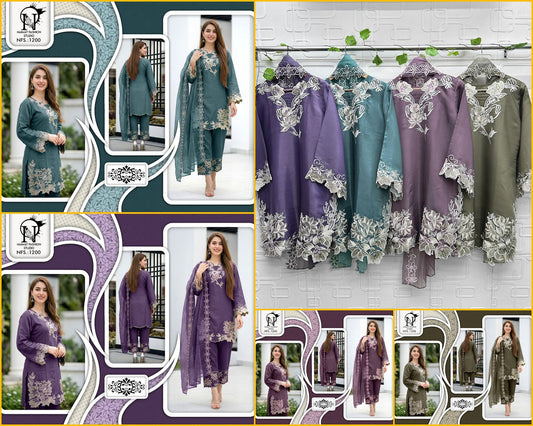 Nfs 1200 Naimat Fashion Studio Roman Pakistani Readymade Suits Supplier Ahmedabad