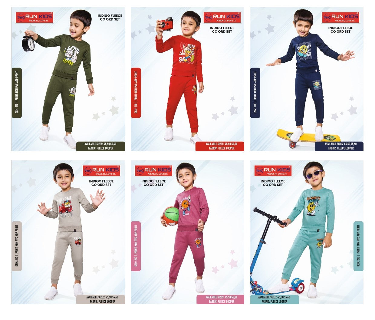 Non Pvc 3110 Run Kids Looper Boys Co Ord Set Supplier Gujarat