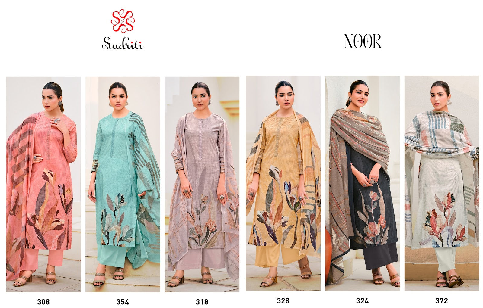 Noor Sudriti Sahiba Cotton Lawn Pant Style Suits Wholesale Price