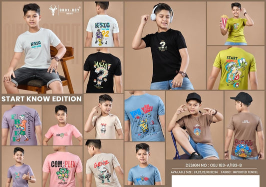 Obj 183 Ab Oddy Boy Tencil Boys Tshirt Exporter Ahmedabad