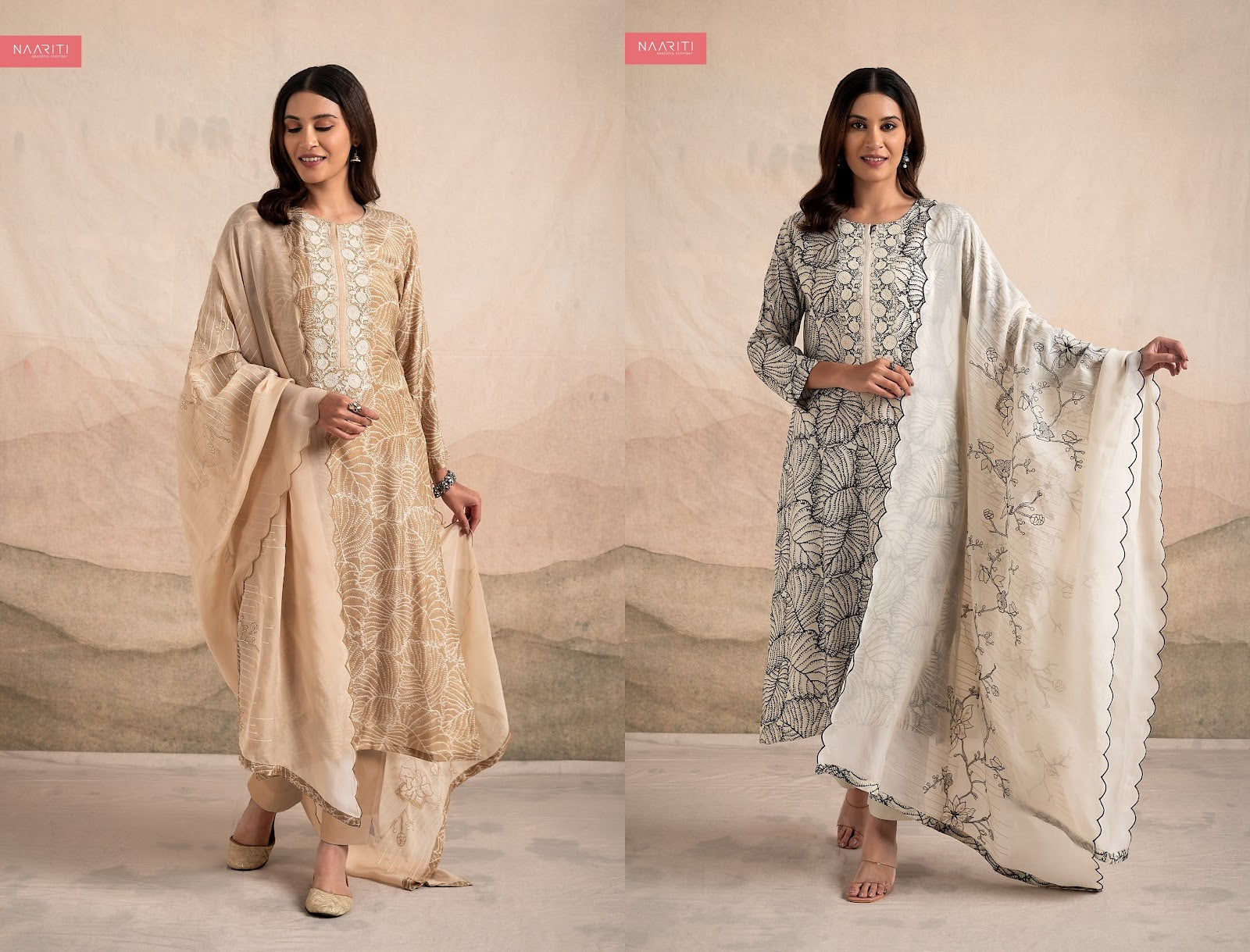 Oniki Naariti Muslin Pant Style Suits Exporter Ahmedabad