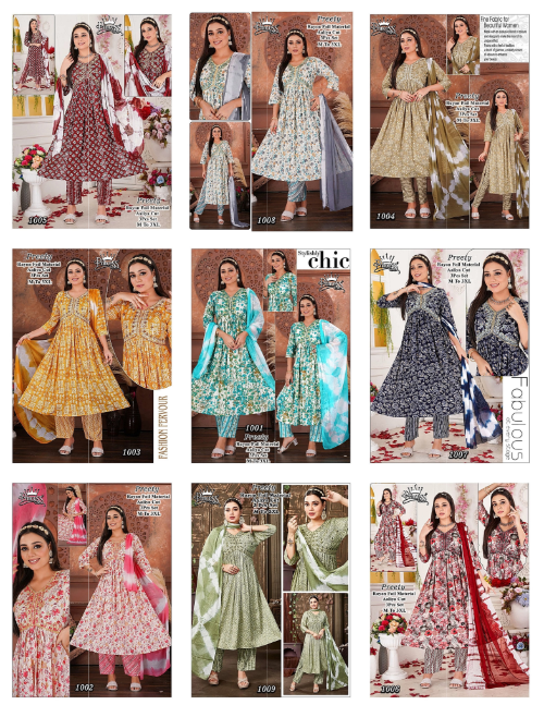 Preety Princess Creation Heavy Rayon Readymade Pant Style Suits Wholesale Price