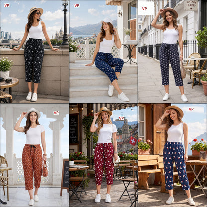 Print 230726 Vp Hosiery Cotton Womens Capri Supplier