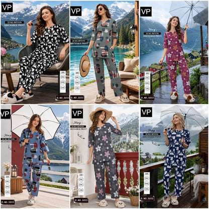 Print To Print Dno 5055 Vp Rayon 22Kg Co Ord Set Wholesaler Gujarat