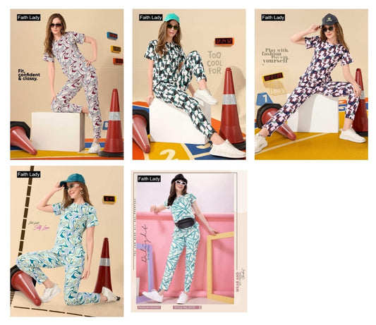 Print To Print Faith Lady Hosiery Cotton Pyjama Night Suits Manufacturer India
