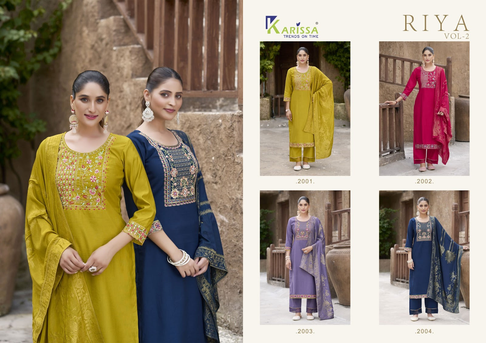 Riya Vol 2 Karissa Gadwal Silk Readymade Pant Style Suits Wholesale Rate