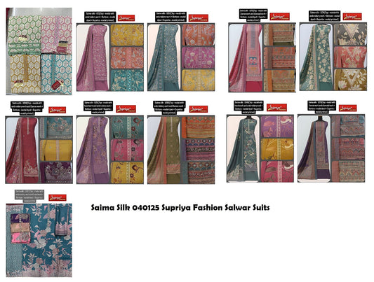 Saima Silk 040125 Supriya Fashion Modal Silk Salwar Suits Wholesale Price
