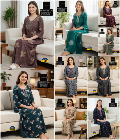 Sampriti 1606 Skager Alpine Night Gowns Supplier India