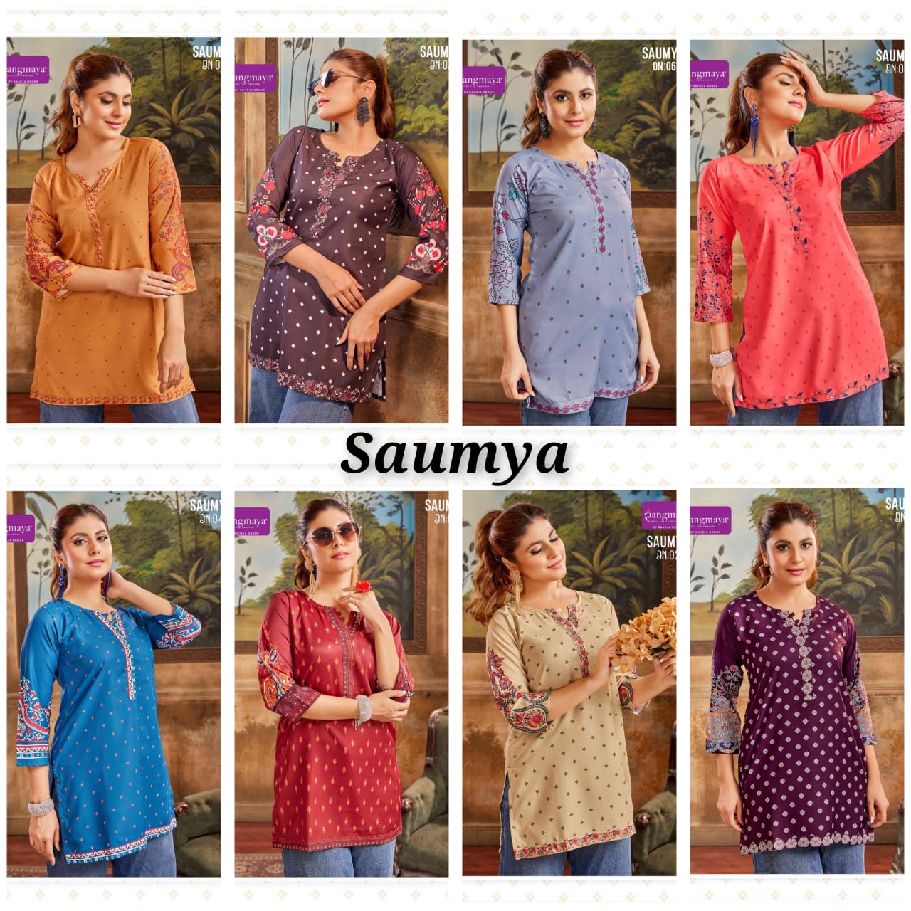 Saumya Rangmaya Bombay Short Kurtis Wholesaler Gujarat