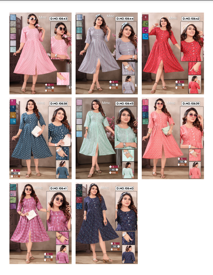 Sherwani Style Mmc Reyon Kurti With Pocket Exporter India