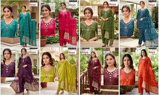 Short Kurti 2408 Keya Roman Readymade Suits Exporter Ahmedabad