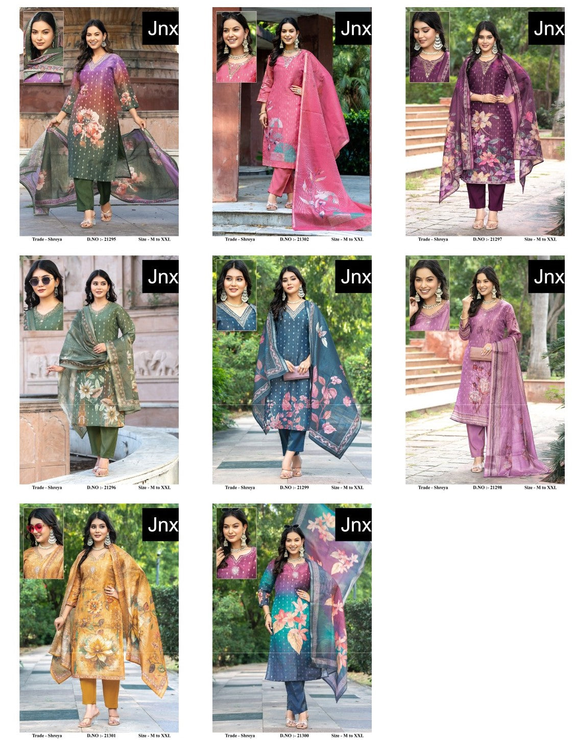 Shreya Jnx Readymade Pant Style Suits Exporter India