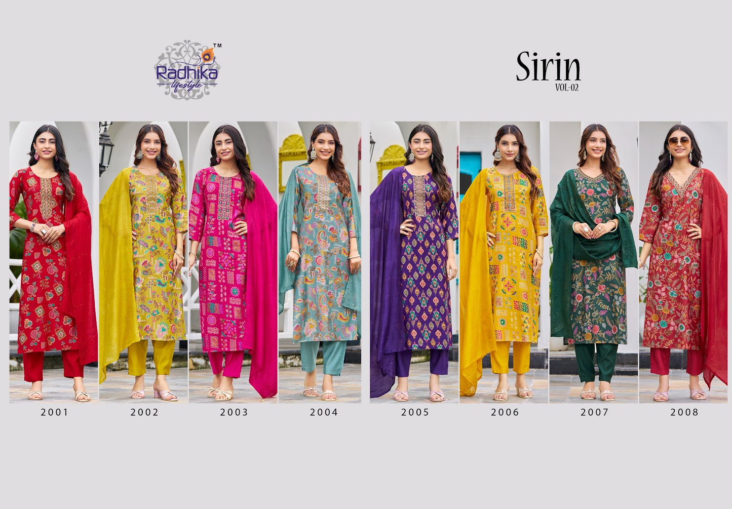 Sirin Vol 2 Radhika Lifestyle Vertican Readymade Pant Style Suits Wholesale Price