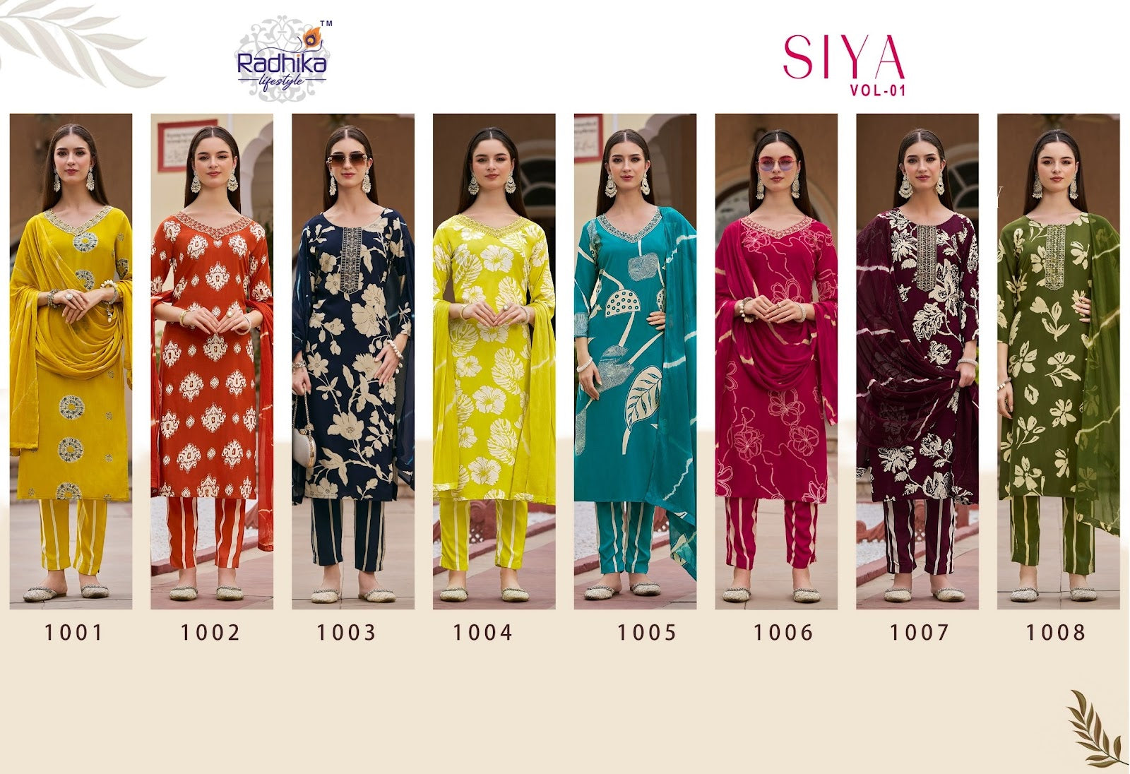 Siya Vol 1 Radhika Lifestyle Reyon Readymade Pant Style Suits Manufacturer Gujarat