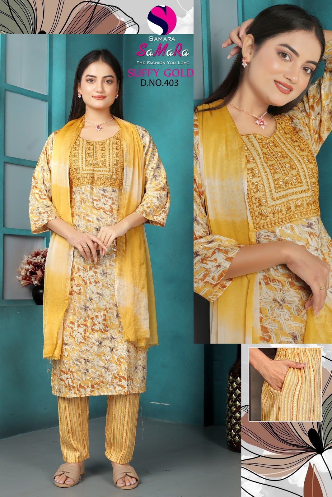 Suffy Gold Vol 4 Samara Capsule Readymade Pant Style Suits Manufacturer Ahmedabad