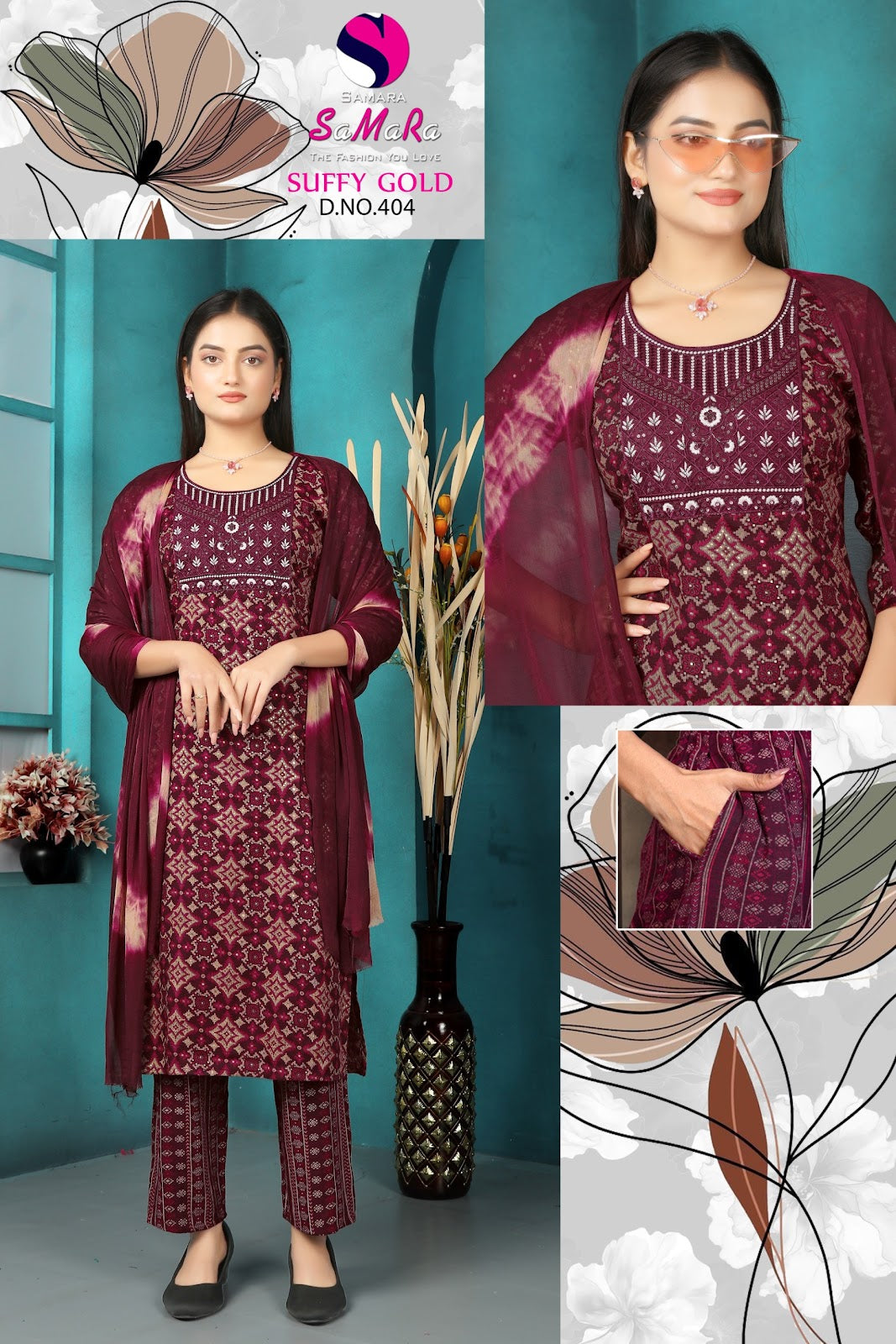 Suffy Gold Vol 4 Samara Capsule Readymade Pant Style Suits Manufacturer Ahmedabad