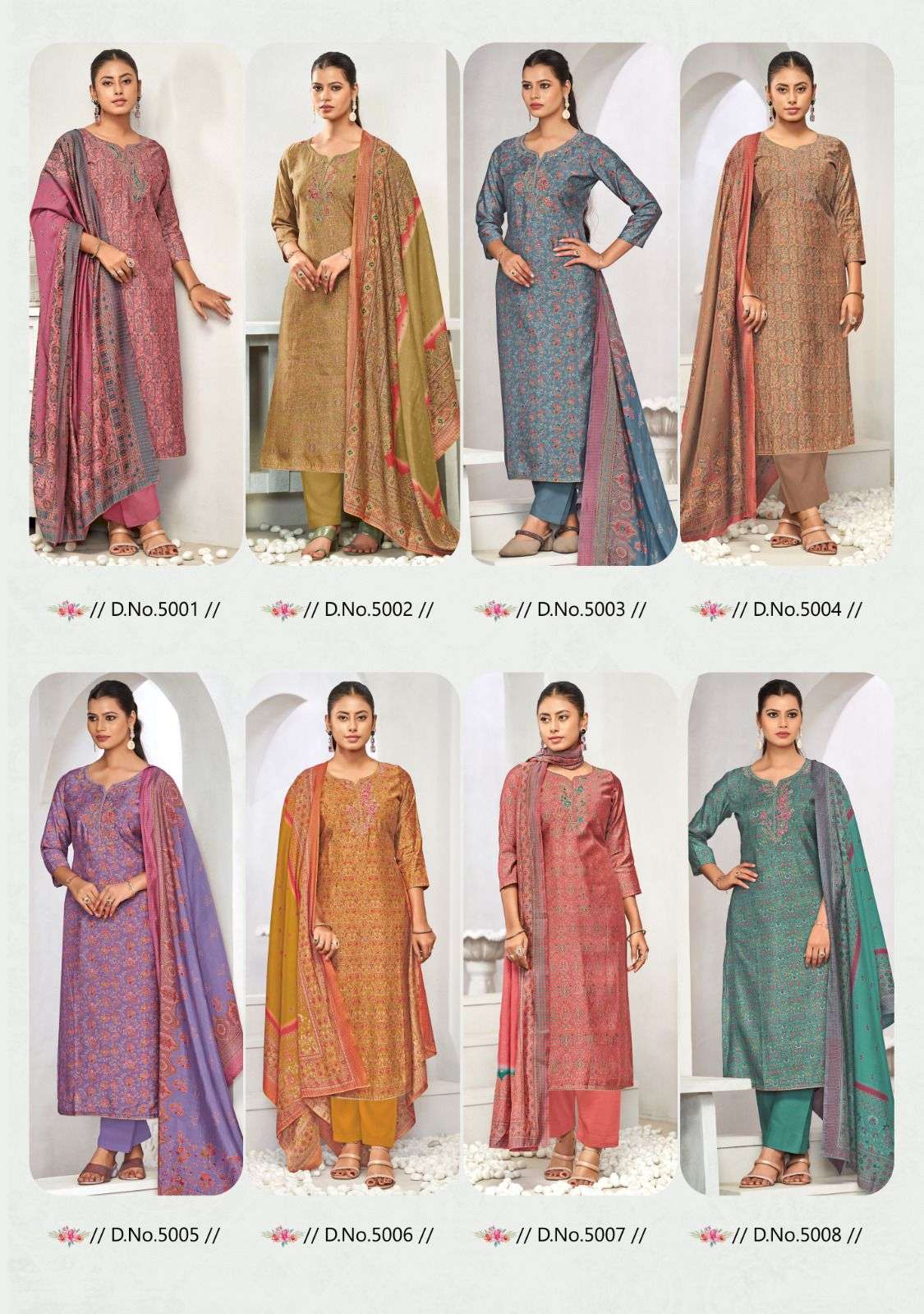 Super Silk Vol 5 Sunrise Modal Silk Pant Style Suits Wholesale Price