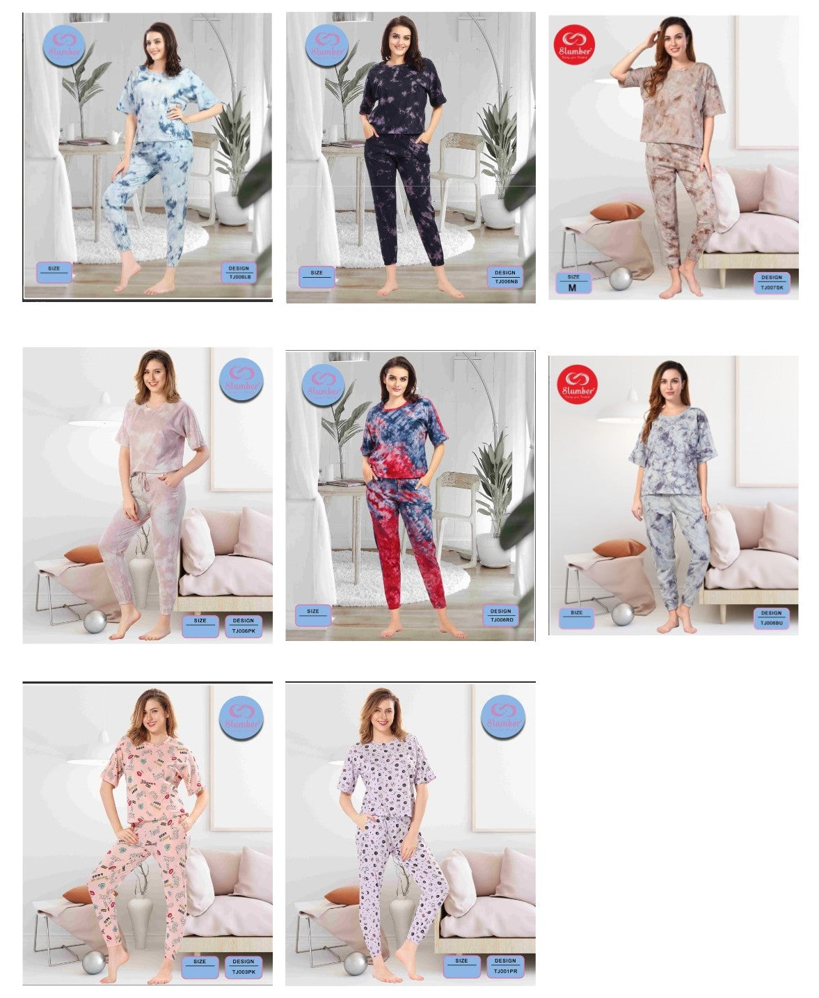 Tj006 0512 Slumber Sinker Joggers Night Suits Supplier Ahmedabad